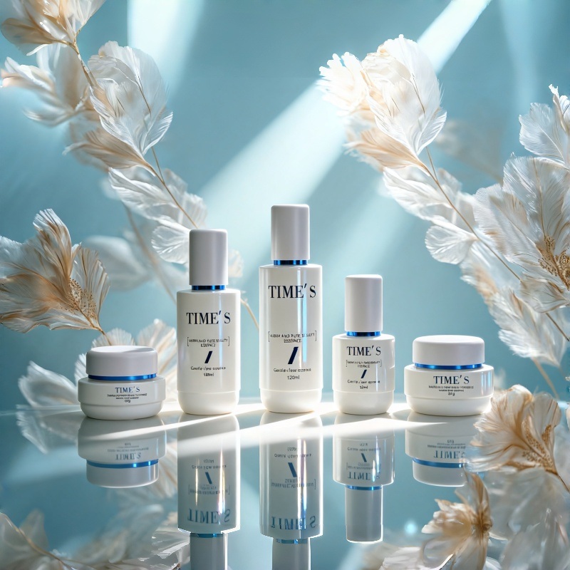 frosted glass cosmetic set - matte finish