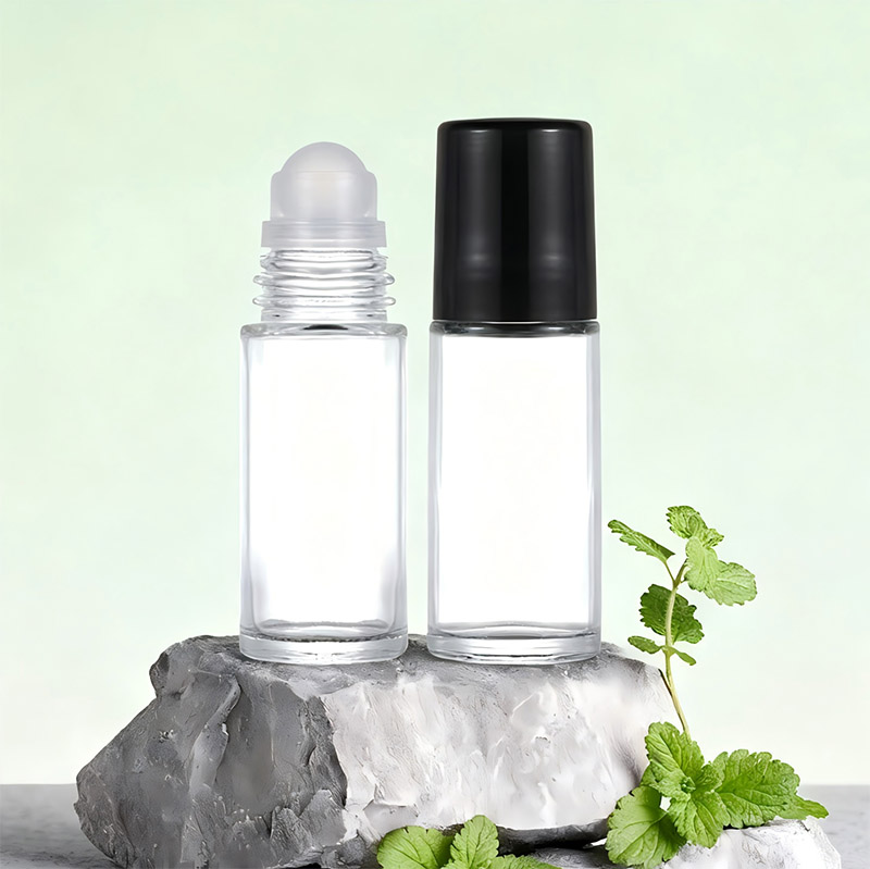 Wholesale 50ml cylindrical glass ball-shaped perfume/deodorant empty bottles