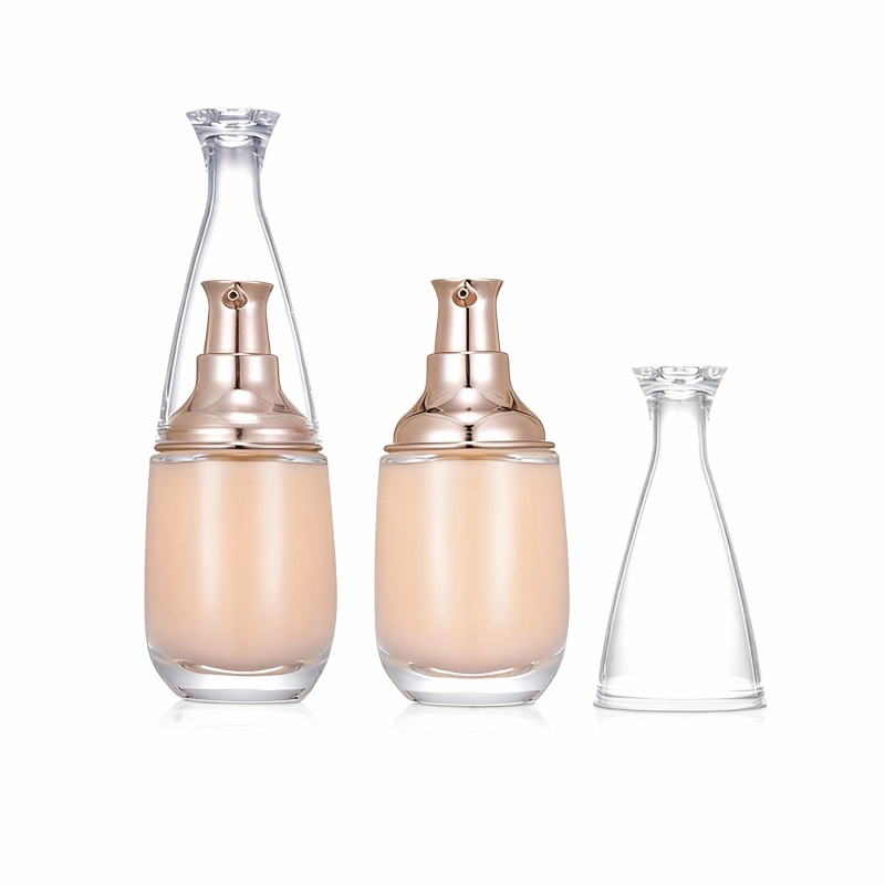 40ml oval clear glass bottle Foundation liquid bottle