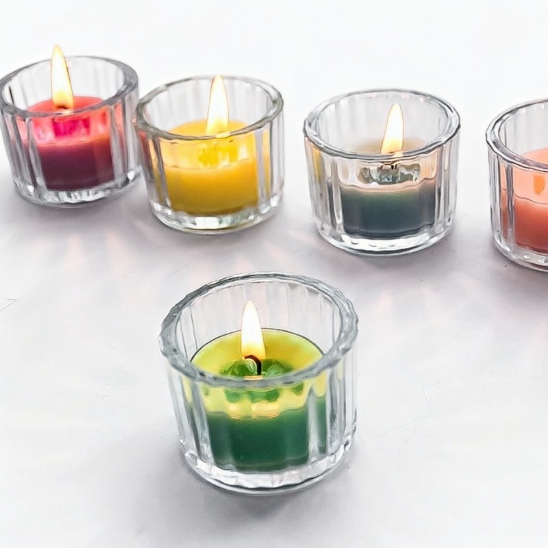 China Hot Selling Refillable Glass Empty  Candle Cup Ornament