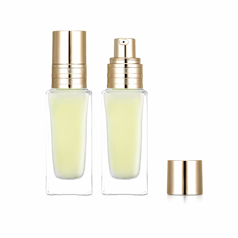 30ml Glass Square Clear Lotion Bottles