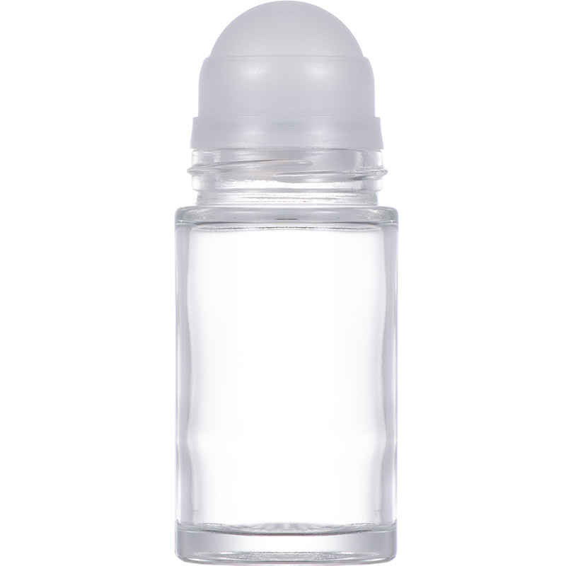 50ml Unique clear Glass Roll on Deodorant Bottles for Body