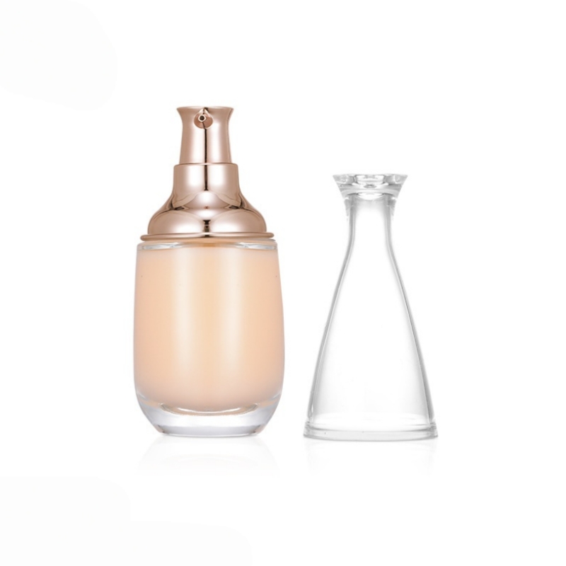 40ml oval clear glass bottle Foundation liquid bottle