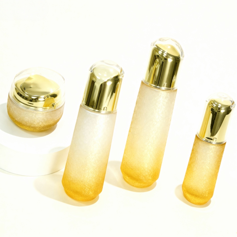 50ml 100ml Wholesale luxury frosted clear cosemtics lotion pump bottle