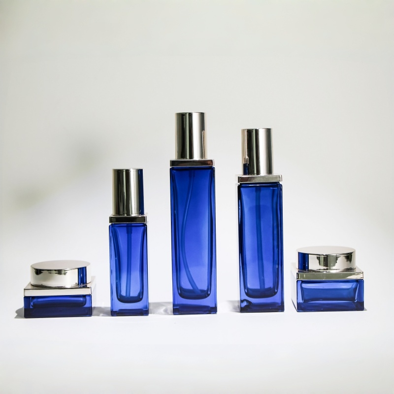 100ml Square Cosmetic Bottle 50g Glass Empty Cream Jar