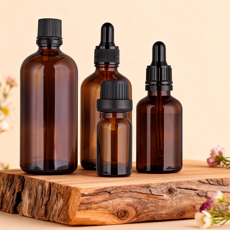 5ml, 10ml, 15ml, 20ml, 30ml, 50ml, 100ml, 150ml Amber Round Glass Dropper Bottles,Essential oil dispensing bottle