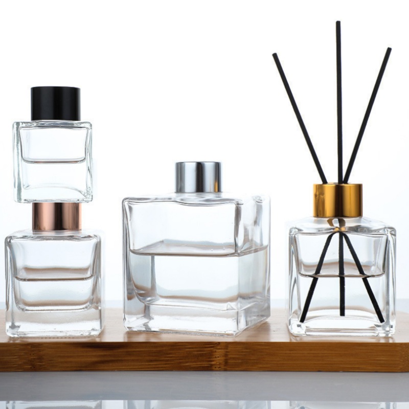 50ml 100ml 150ml 200ml 250ml 高級 Fragrance Diffuser Bottle Transparent Square