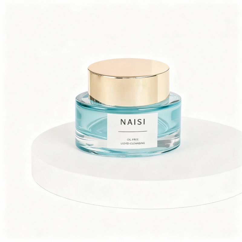 Oval-shaped amber-colored facial cream eye cream packaging empty bottle, 30g, 50g cream jar