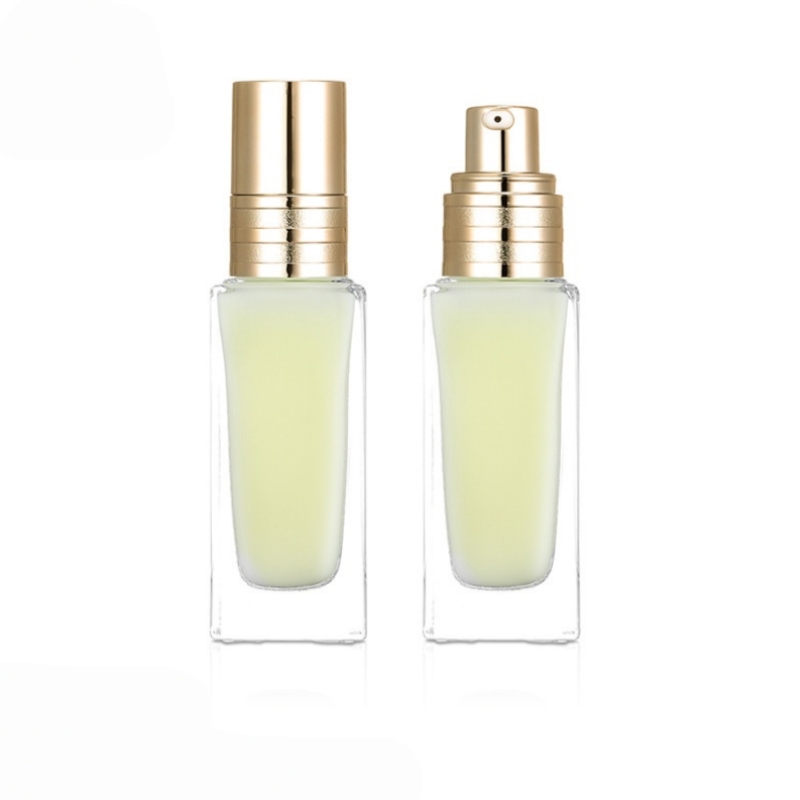 30ml Glass Square Clear Lotion Bottles