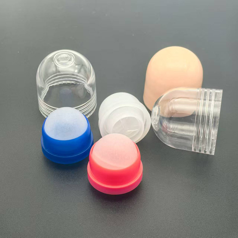 50ml glass perfume roller bottle, with rollers and plastic cap