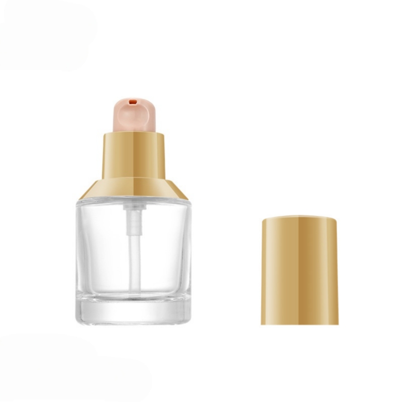 Yellow cap 30ml Empty Liquid Foundation glass Bottle
