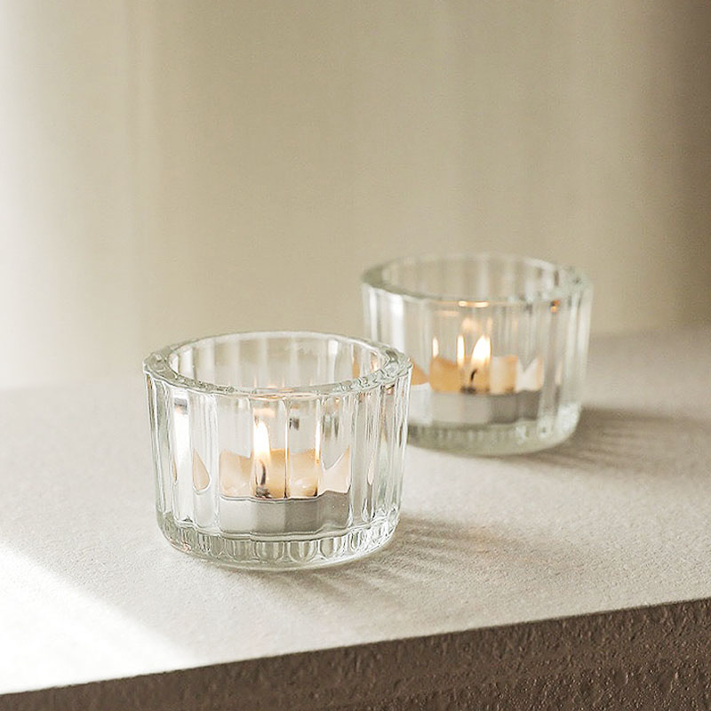 China Hot Selling Refillable Glass Empty  Candle Cup Ornament