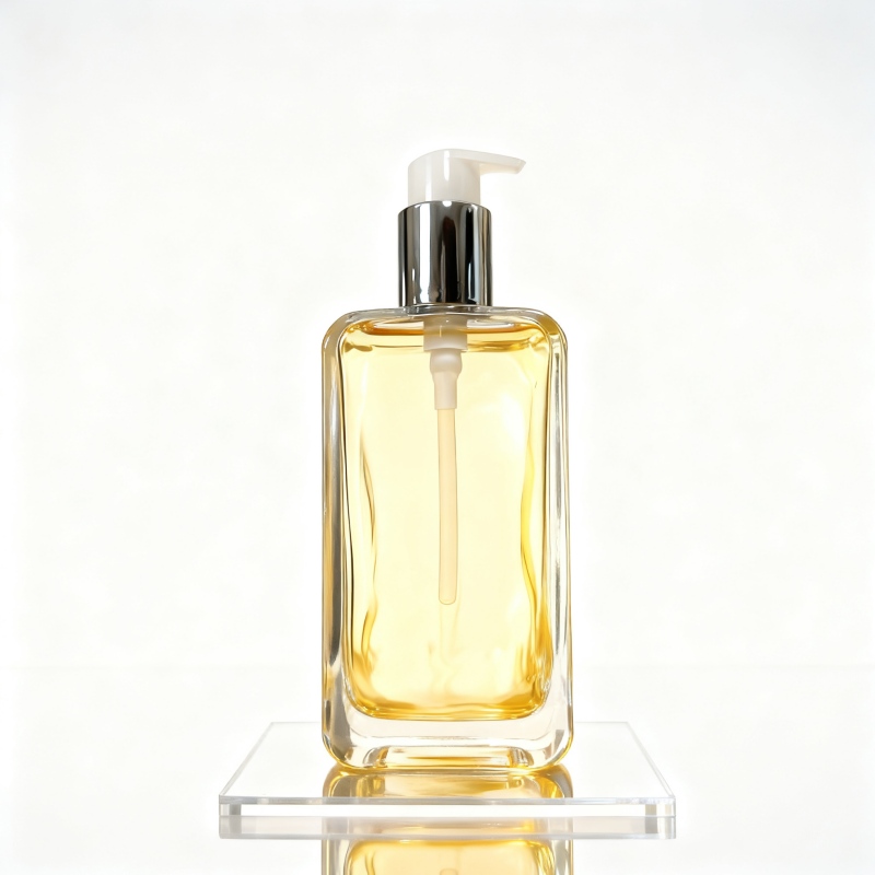 NS-029 250ml 8oz Large Capacity Square Essential Oil Spray Pump Bottle