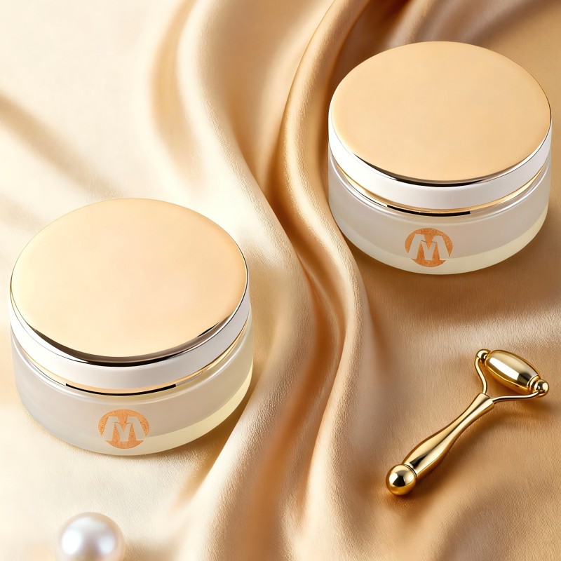 New High Quality Glass Face Cream 100g Glass Cosmetic Verpackung Jar