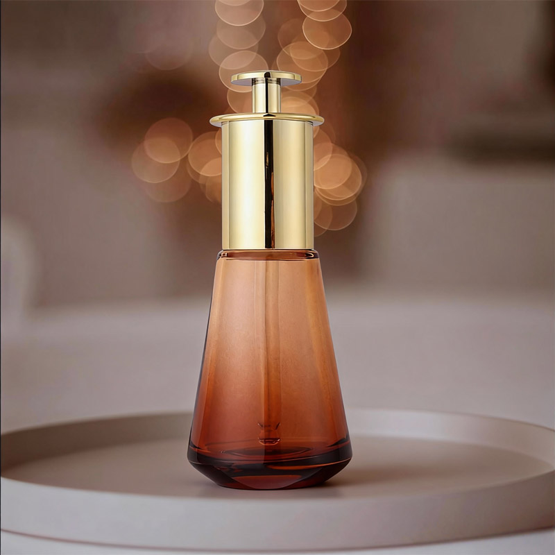 30ml 50ml Glass conical squeeze pump dropper for dispensing essential oil bottles