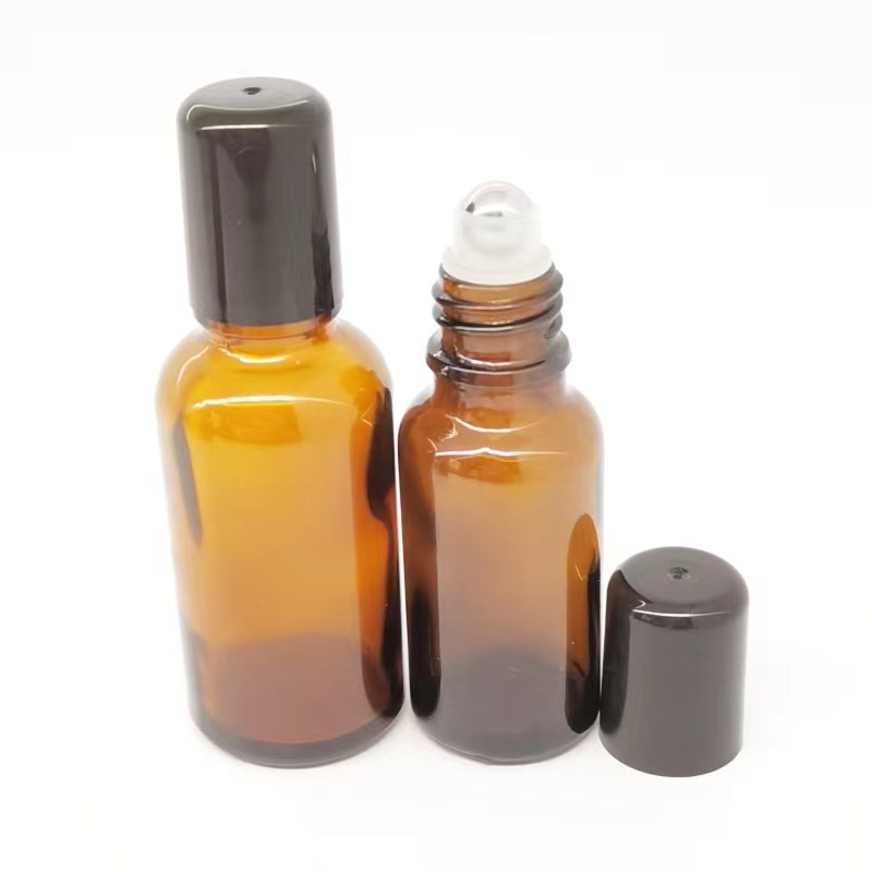15 Ml Cobalt dark brown  Essential Oil Perfume Roller Bottles