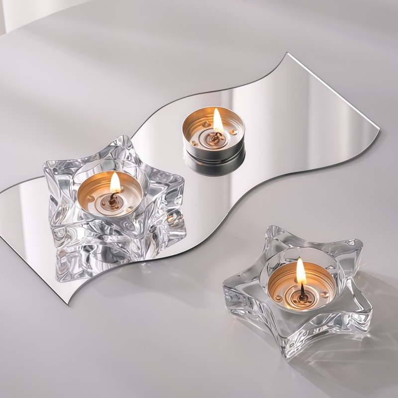 定制izable irregularly shaped glass candlesticks