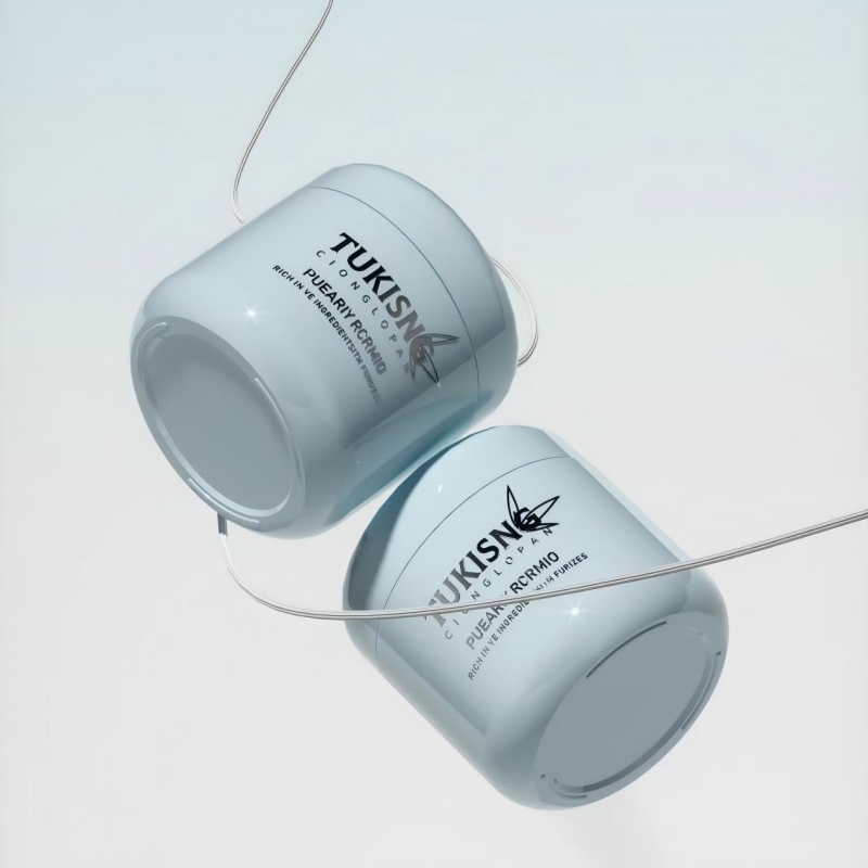 50g cylindrical glass facial cream jar with gasket