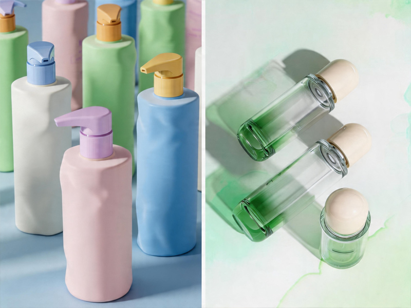 Does the lightweight advantage of recycled plastics (PCR) mean glass's position in cosmetic packaging is in jeopardy?